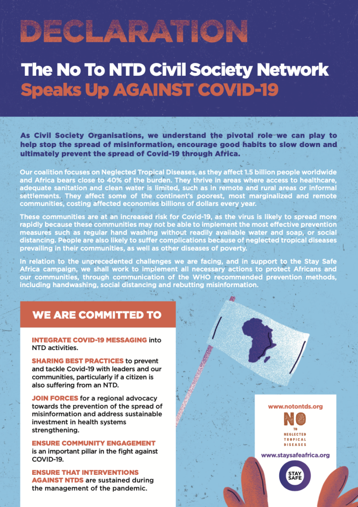 Declaration: No to NTDs Civil Society Network Speaks Up Against Covid-19