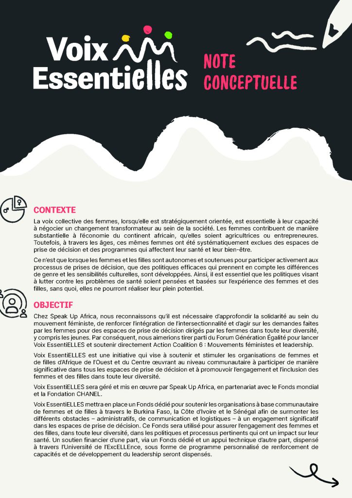 Voix Essentielles Note conceptuelle